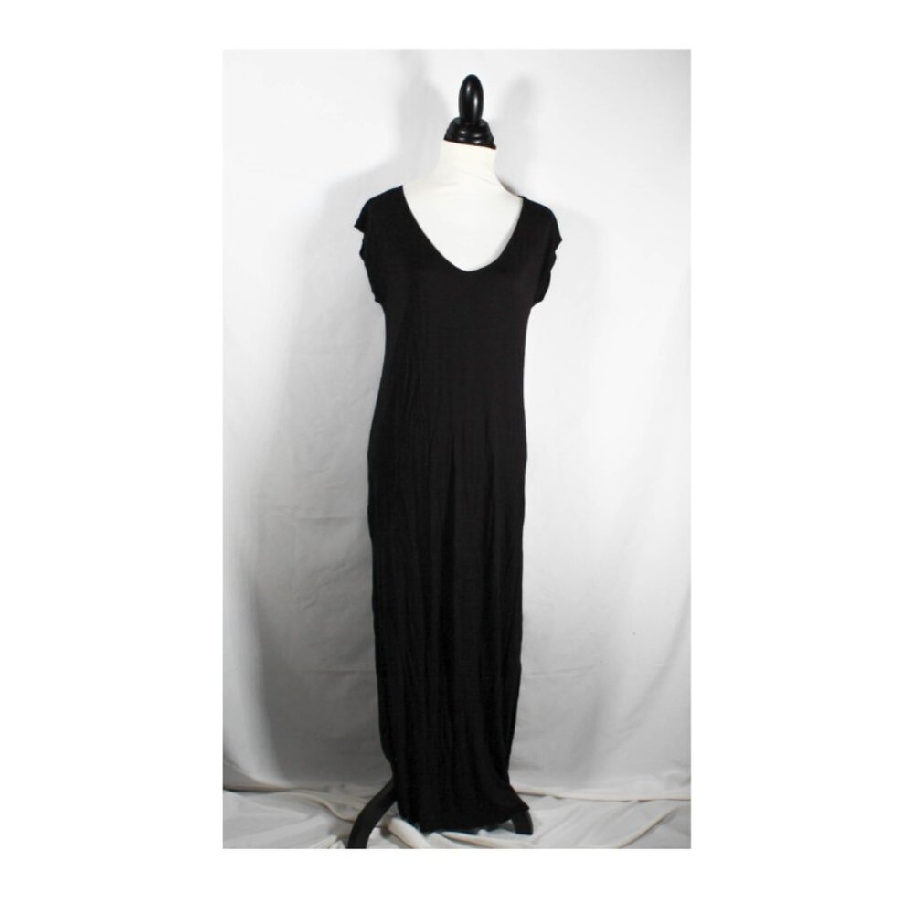 Gothic Summer Witchy Maxi Dress Side Slits Open V Back Size Medium